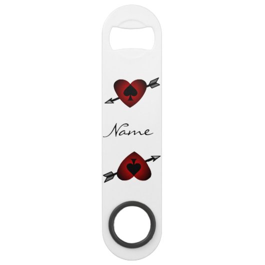 Cupid Heart Black Spade Thunder_Cove Speed Flessenopener (Voorkant)