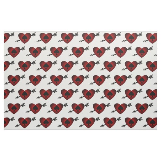 Cupid Heart Black Spade Thunder_Cove Stof (Fat Quarter)