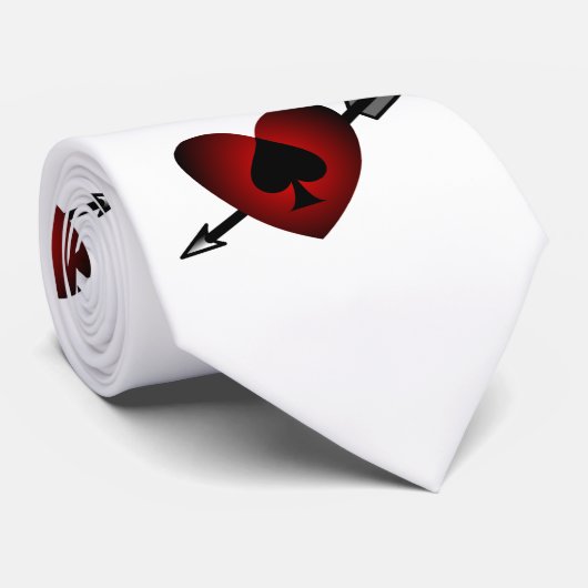 Cupid Heart Black Spade Thunder_Cove Stropdas (Opgerold)