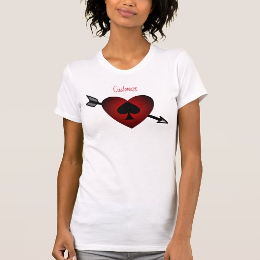 Cupid Heart Black Spade Thunder_Cove T-shirt (Voorkant)