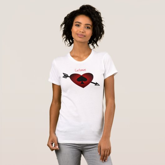 Cupid Heart Black Spade Thunder_Cove T-shirt (Voorkant volledig)