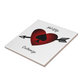 Cupid Heart Black Spade Thunder_Cove Tegeltje (Zijkant)