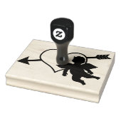 Cupid Heart en Arrow Silhouette | VALENTIJN Rubberstempel (Stempel)