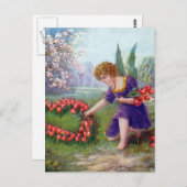  Cupid Heart Love 1920 Briefkaart (Voorkant / Achterkant)