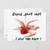 cupid heeft me neergeschoten briefkaart (Voorkant / Achterkant)