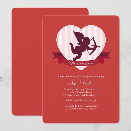 Cupid heeft opnieuw uitgenodigd kaart (Voorkant / Achterkant)