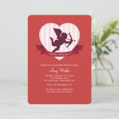 Cupid heeft opnieuw uitgenodigd kaart (Staand voorkant)