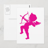 Cupid - Hot Pink Cupid's Bow and Arrow of Love Pos Briefkaart (Voorkant / Achterkant)