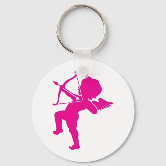 Cupid - Hot Pink Cupid's Bow and Arrow of Love Sleutelhanger (Voorkant)