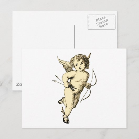 Cupid Illustratie Briefkaart (Voorkant / Achterkant)