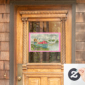 Cupid in Boat Window Cling Raamsticker (Huis Deur)