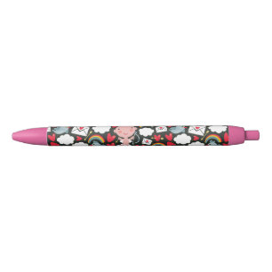 Cupid in de lucht zwarte inkt pen