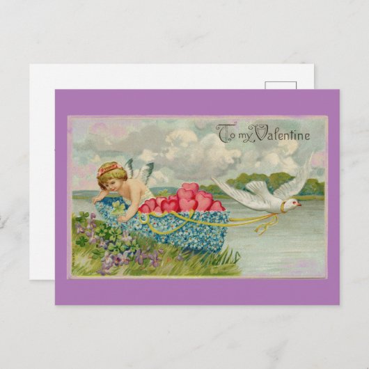 Cupid in een Briefkaart (Voorkant / Achterkant)