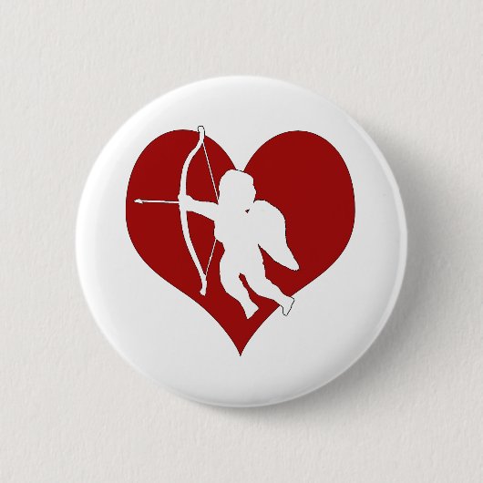 Cupid in een hart ronde button 5,7 cm (Voorkant)