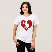 Cupid in een hart Tri-Blend shirt (Voorkant volledig)