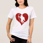 Cupid in een hart Tri-Blend shirt (Voorkant)