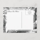 Cupid in Love  Romantic Elegant Black White Briefkaart (Achterkant)