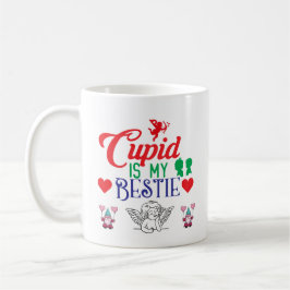 Cupid is My Bestie Romantic Valentijn Trendy Koffiemok