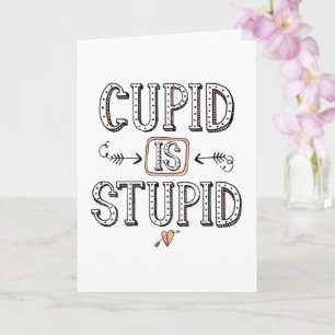 Cupid is stoute groet kaart
