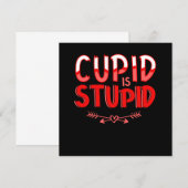 Cupid Is Stupid Anti Valentines Day Heart Gift Kaart (Voorkant / Achterkant)