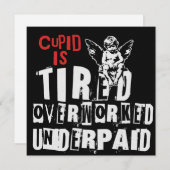 Cupid is Tired Feestdagenkaart (Voorkant / Achterkant)