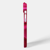 CUPID KANTEN HART ZIJDE ROZE FUCHSIA STOF MONOGRAM Case-Mate iPhone CASE (Achterkant / Links)