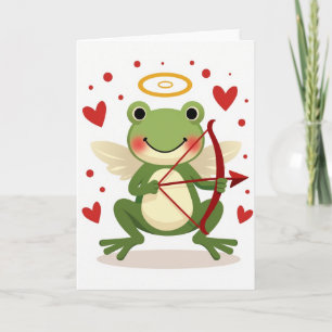 Cupid Kikker Valentijnskaart Kaart