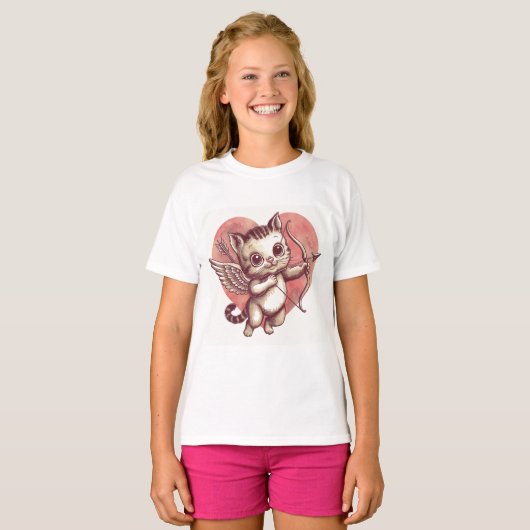 Cupid Kitten T-shirt (Voorkant volledig)
