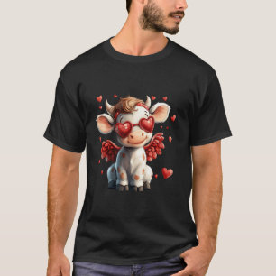 Cupid Koe Valuentsdag Dierenliefhebber Cadeaus Koe T-shirt