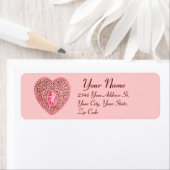 CUPID LACE HEART, Red Pink Valentijnsdag Etiket (Insitu)