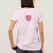 CUPID LACE HEART, roze rood T-shirt (Achterkant)