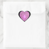 CUPID LACE HEART, Roze Violet Black Hart Sticker (Tas)