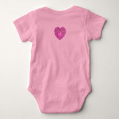CUPID LACE HEART, Roze Violet Romper (Achterkant)