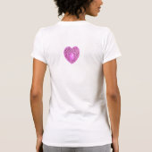 CUPID LACE HEART, Roze Violet T-shirt (Achterkant)