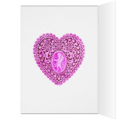 CUPID LACE HEART SILK FUCHSIA CLOTH, Pink Violet (Binnen (Links))