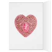 CUPID LACE HEART SILK FUCHSIA PINK CLOTH (Binnen (Links))