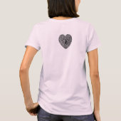 CUPID LACE HEART, zwart en wit T-shirt (Achterkant)