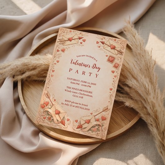 Cupid Liefdesbrieven Valentijnsfeest Kaart