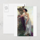 Cupid-liefdesvrouw romantisch antiek schilderij briefkaart (Voorkant / Achterkant)