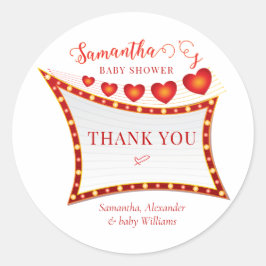 Cupid Little Secret Valentine Baby Shower Welcome Ronde Sticker