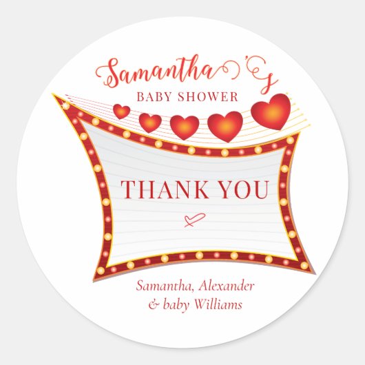 Cupid Little Secret Valentine Baby Shower Welcome Ronde Sticker (Voorkant)