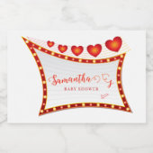 Cupid Little Secret Valentine Baby Shower Welcome Sparkling Wijnetiket (Enkel label)