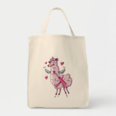 Cupid Llama voor Valentijnsdag Tote Bag (Voorkant)