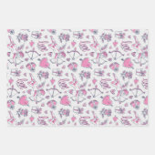 Cupid Love Heart Doodle Pattern Valentijnsdag Inpakpapier Vel (Voorkant 3)