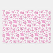 Cupid Love Heart Doodle Pattern Valentijnsdag Inpakpapier Vel (Voorkant)