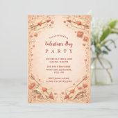 Cupid Love Letters Valentine Party Kaart (Staand voorkant)