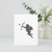 Cupid love silhouette briefkaart (Staand voorkant)