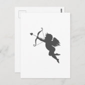 Cupid love silhouette briefkaart (Voorkant / Achterkant)