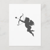 Cupid love silhouette briefkaart (Voorkant)