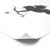 Cupid love silhouette foto afdruk (Hoek)